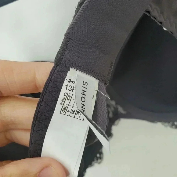 Simone Perele Amour 3D Plunge  Bra, Anthracite - Picture 9 of 9